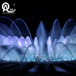 น้ำพุกลางแจ้งเชิงพาณิชย์ QUA สแตนเลสสตีล ดีไซน์ร่วมสมัย พร้อมไฟ LED แสดงแสงสี 110-230V โซลูชั่นโครงการที่ทนทาน - Product Image 1