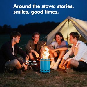 High Quality Low Smoke Tabletop <b>Fire</b> <b>Pit</b> <b>Portable</b> Wood Pellet Burning <b>Camping</b> Stove for Outdoor Patio - Product Image 6