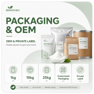 Großhandel Erythritol Lebensmittelqualität Pulver Geeignet für Kohlensäurehaltige Getränke Aromatisierte Wasser und Funktionsgetränke - Product Image 4