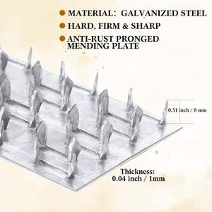 Plaque de fixation en acier inoxydable antirouille à double denture de haute précision pour poutres en bois, service OEM - Product Image 3