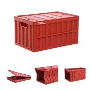 Citylife Green Industrial Style Plastic Folding Storage Box bin Car Household Outdoor Space-saving stackable container