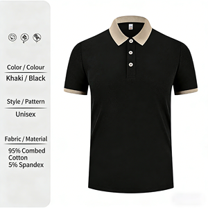 เสื้อเชิ้ตผู้ชายผ้าฝ้ายทนทาน ลายเรียบ แขนสั้น สีตามสั่ง โลโก้ด้านหน้า ผลิตจากผ้าถัก สไตล์ลำลอง - Product Image 5