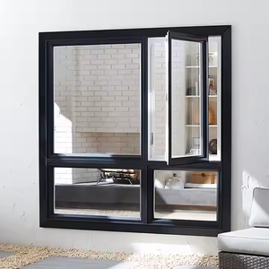 Design moderne personnalisé en usine à bas <span class=keywords><strong>prix</strong></span> pont cassé anti-horizontal fenêtre en aluminium style ouvert avec isolation phonique - Product Image 2