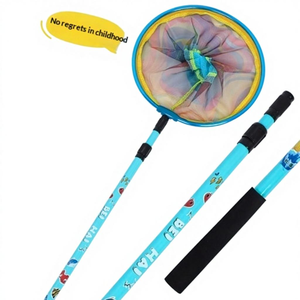 Épuisette à papillons pour enfants avec manche télescopique en acier inoxydable, <span class=keywords><strong>filet</strong></span> <span class=keywords><strong>de</strong></span> pêche rétractable pour la <span class=keywords><strong>plage</strong></span> - Product Image 1