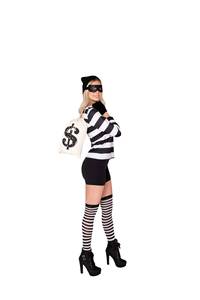 Disfraz de ladrona neutra para mujer de Halloween con accesorios para fiesta de adultos, conjunto de disfraz para actuación - Product Image 6