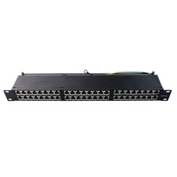Panneau de distribution réseau RJ45 FTP blindé Cat6A 1U 48 ports haute densité pour centre de données
