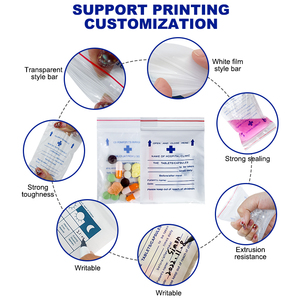 Cost Effective Gravure Printed Feuchtigkeit beständige Medizin Umschlag beutel Reiß verschluss verschluss für Pillen kondome Infusion speicher verpackung - Product Image 5