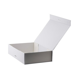 Customized Print logo White Cardboard Magnet Boxes <b>Magnetic</b> Closure <b>Box</b> with Ribbon - Product Image 1