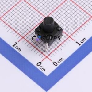 TC-00104FS-075E Tactile Switch Through hole Component (THT)-4P,6x6mm Switch Single Pole Single Throw Round Button 2.5N 6mm - Product Image 1