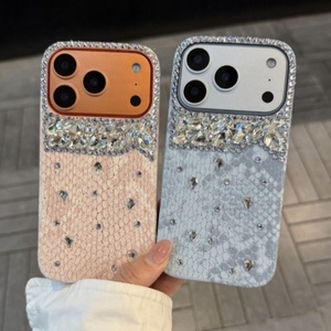 Luxury diamond fish scale snake leather phone case for iPhone 11-17 pro max hard protect back <b>cover</b> factory wholesale accessory - Product Image 5