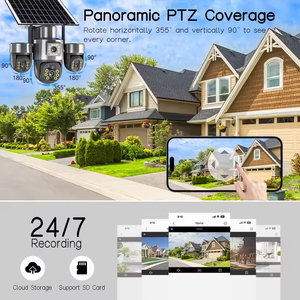 Sistema de Seguridad para el Hogar con Cámara Solar, Cámara PTZ Inalámbrica 4G de 6MP, Seguimiento de Movimiento en Exteriores, Alarma PIR CCTV para Casa y Jardín - Product Image 6