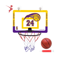 Panier de basket mural pliable avec logo personnalisé, panneau de basket suspendu sans perçage pour l'entraînement à domicile des enfants