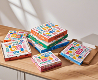 Boîte à pizza personnalisée avec logo, emballage alimentaire en carton ondulé écologique avec dorure à chaud et impression quadricolore, vente en gros