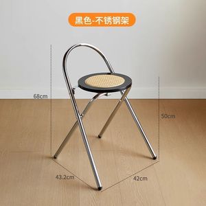 <b>Foldable</b> chairs - Antique designer home folding dining chairs - Bedroom minimalist modern Nordic trending photo-taking chairs - Product Image 3