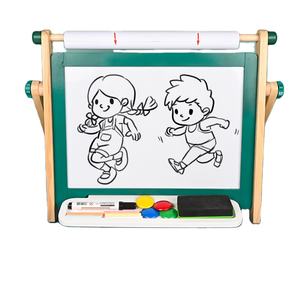 منتج جديد 2024 ألعاب خشبية مضحكة للأطفال مزدوجة الوجه بخط اليد ألعاب لوح الرسم التعليمية المبكرة للأطفال الأولاد والبنات - Product Image 1