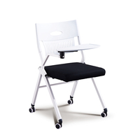 Chaise de bureau simple et élégante de haute qualité, avec planche d'écriture, à cadre fixe, pour le bureau, vente d'usine