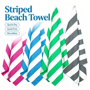 <span class=keywords><strong>Serviette</strong></span> de plage rayée en microfibre, séchage rapide, super absorbante, légère, sans sable, grande taille, pour la plage, la piscine, les voyages, vente en gros - Product Image 1