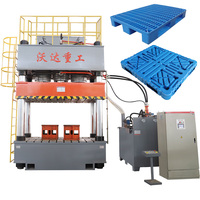 Presse hydraulique automatique à trois poutres et quatre colonnes de 1200T avec pompe servo pour le moulage par compression de palettes en plastique