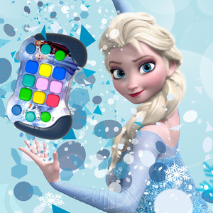 Máquina de juego Disney Frozen con botones coloridos, juguete portátil para niños de 5 a 7 años, funciona con pilas, juego educativo de plástico - Product Image 3