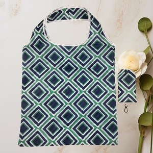 Mailer Hotselling <b>In</b>-stock Large Polyester Foldable Letter Pattern Tote Bag Supermarket Portable Shopping Bag Gift Bag Wholesale - Product Image 5