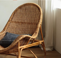 Fauteuil de salon d'extérieur en rotin PE, chaise d'appoint en osier en forme d'œuf pour patio, balcon, salon
