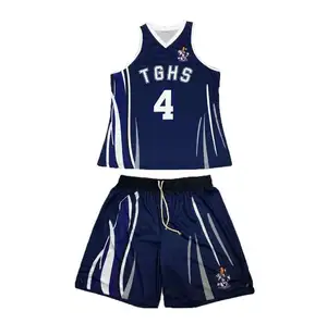 Hochwertige Sportsublimations-Basketball uniform des kunden spezifischen Logos zum niedrigen Preis