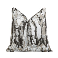 Housses de coussin Jacquard blanches de luxe OEM 18x18 20x20 pouces, échantillon gratuit pour la vente en gros, housses de coussin de canapé personnalisées