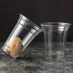 Vasos de plástico PET transparente de 7-24oz con tapas de cúpula para fiestas Cupcake Helado Bebidas frías Vasos de postre de cristal - Product Image 5
