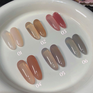 Vernis à ongles gel semi-transparent ZRKGEL Tpo Free Sheer Finish, effet verre UV naturel brillant, design de logo gratuit - Product Image 3