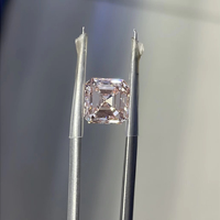 Diamant de laboratoire Starsgem 3 carats, taille Asscher, couleur Fancy Light, pour sertissage de bague