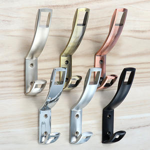 Grand crochet mural en alliage de zinc, style moderne et épuré, pour armoire, crochet européen pour manteau, crochet simple, plusieurs couleurs au choix - Product Image 2