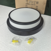 Meilleures ventes et prix avantageux, luminaires de plafond ronds modernes en verre noir/doré pour chambre à coucher, villa, couloir, hôtel, salon (20267-2C BK)