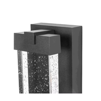 Applique murale LED extérieure moderne en aluminium étanche avec verre à bulles pour jardin, villa, entrée, porche, cour arrière, allée