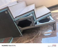Kit d'escalier préfabriqué modulaire en acier à assembler sans soudure, galvanisé à chaud, résistant au feu et à l'eau