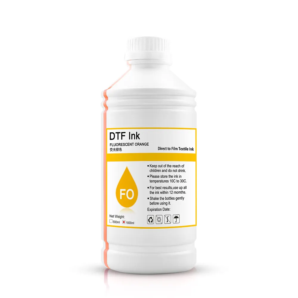 Ocinkjet-tinta de neón DTF fluorescente, 4 colores, para impresora Epson PET Transfer Film, DX5 5113 L1800 L805 DTG