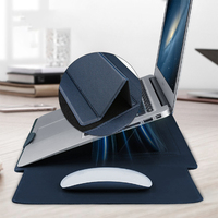 Étui pour ordinateur portable Pofeis personnalisé, 14, 15, 16 pouces, fin, imperméable, en similicuir, étui en cuir PU pour ordinateur portable avec support pour Macbook