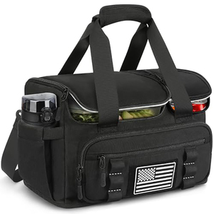 Factory Custom Logo Travel Dual Compartment Cooler Bag Leakproof Retention Lightweight Thermal Insulated Lunch Box with Strap - Product Image 1