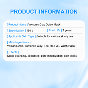 Mascarilla Limpiadora de Pasta de Frijol Negro con Roca Volcánica, Vitamina C, Control de Grasa Herbal, Limpieza Profunda de Poros, Lodo Facial de Caolín, Arcilla Volcánica - Product Image 6