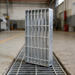 Grille de drainage en acier galvanisé anti-colmatage pour couvercle de caniveau, traitement des eaux usées, piscine, parking - Product Image 2
