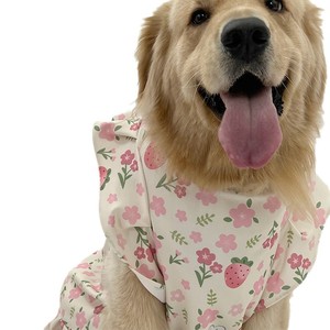 Bonito chaleco para perros medianos a grandes con estampado Golden Retriever Labrador Samoyedo para Primavera Verano temporada Invierno ropa de protección solar - Product Image 5