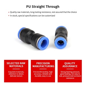 Pu פלסטיק ישר צינור גז משותף פנאומטי מפרק דו-כיווני מהיר משותף - Product Image 5