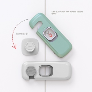 Verrou de sécurité enfant anti-pincement pour armoires et tiroirs, protection bébé en plastique pour réfrigérateur (vente en gros) - Product Image 1