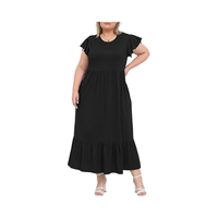 Robe longue d'été Moon Wood pour femme, grandes tailles, robes décontractées, printemps, plage, fête, élégantes, manches courtes