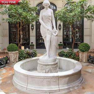 Personalizada hermosa piedra natural tallada a mano mármol <span class=keywords><strong>Sexy</strong></span> chica fuente de agua para la venta - Product Image 5