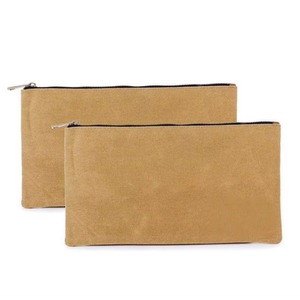 Échantillon gratuit : Sac à outils en toile cirée 16 oz, robuste et multi-usages, avec fermeture éclair, sac utilitaire, pochette de rangement, lot de 3 - Product Image 3