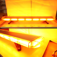 Barre lumineuse d'avertissement à LED COB ambre de 47 pouces, haute visibilité, clignotante d'urgence, étanche IP65, DC12-24V, 16W, aluminium+PC