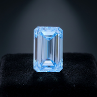 Diamant de laboratoire bleu émeraude fantaisie, taille émeraude, pierre précieuse lâche certifiée IGI, 7,08 carats, pour la fabrication de bijoux
