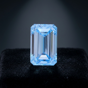 Diamante Azul Esmeralda de Corte Esmeralda, Cultivado en Laboratorio, Gema Suelta con Certificado IGI, 7.08 Quilates, para Joyería - Product Image 3