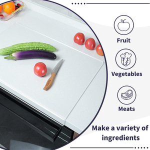 Tabla de cortar de acrílico rectangular, 40x30x3mm, transparente, antideslizante, para frutas, verduras, cocina - Product Image 3