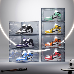 Transparent Shoe Box Storage Organizer Stackable Dustproof Cover For AJ Basketball Shoes High Heels Multi Layer Shoe Rack - Product Image 2
